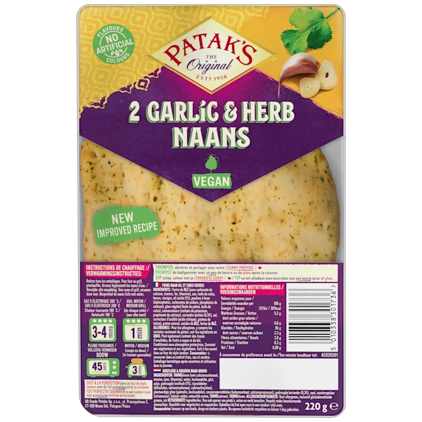 Patak's Naan knoflook en kruiden