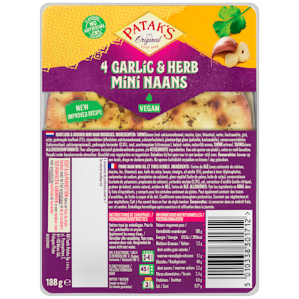 Mini naan knoflook en kruiden