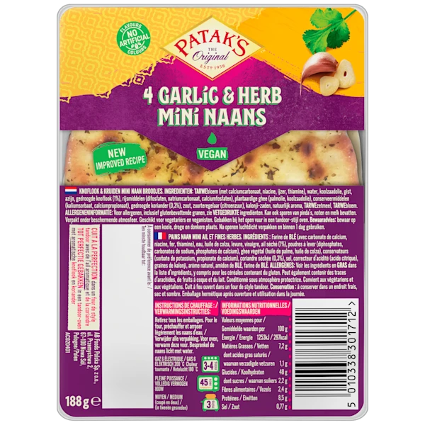 Patak's Mini naan knoflook en kruiden