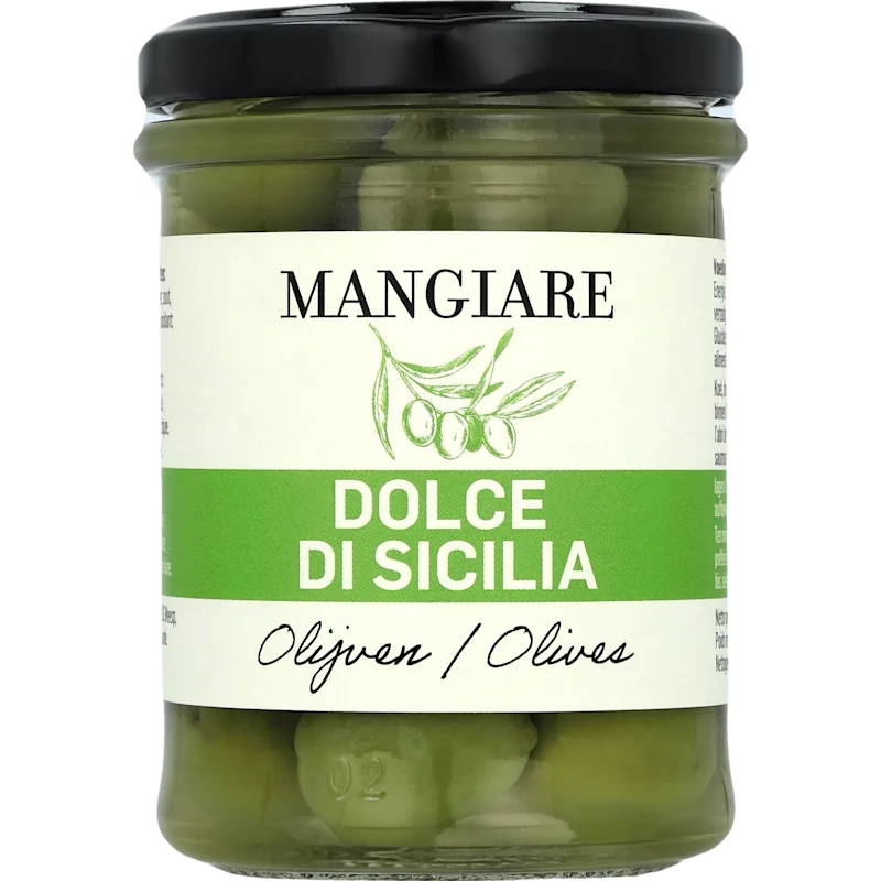 Mangiare siciliaanse dolce olijven