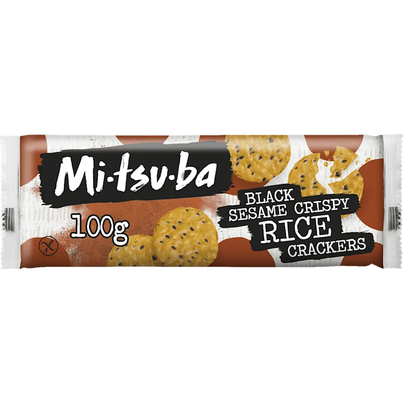 Mitsuba Black Sesame crackers