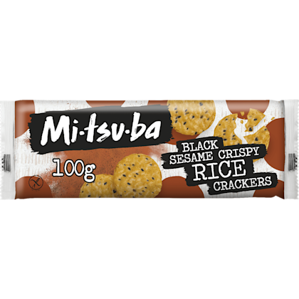 Mitsuba Black Sesame crackers
