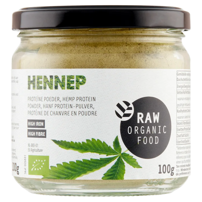 Raw Organic Food Hennep Proteïne Poeder 100 g