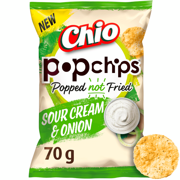 Chio Popchips sour cream and onions Per Zak 70 g