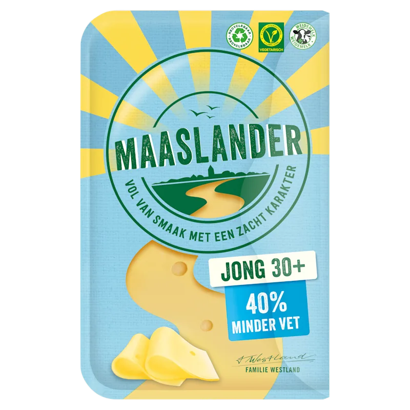 Maaslander Jong 30+ Kaas Plakken 150 g