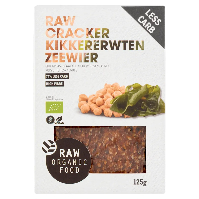 Raw Organic Food Raw crackers kikkererwt-zeezout bio