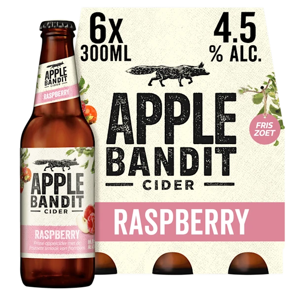Apple Bandit Raspberry cider fles