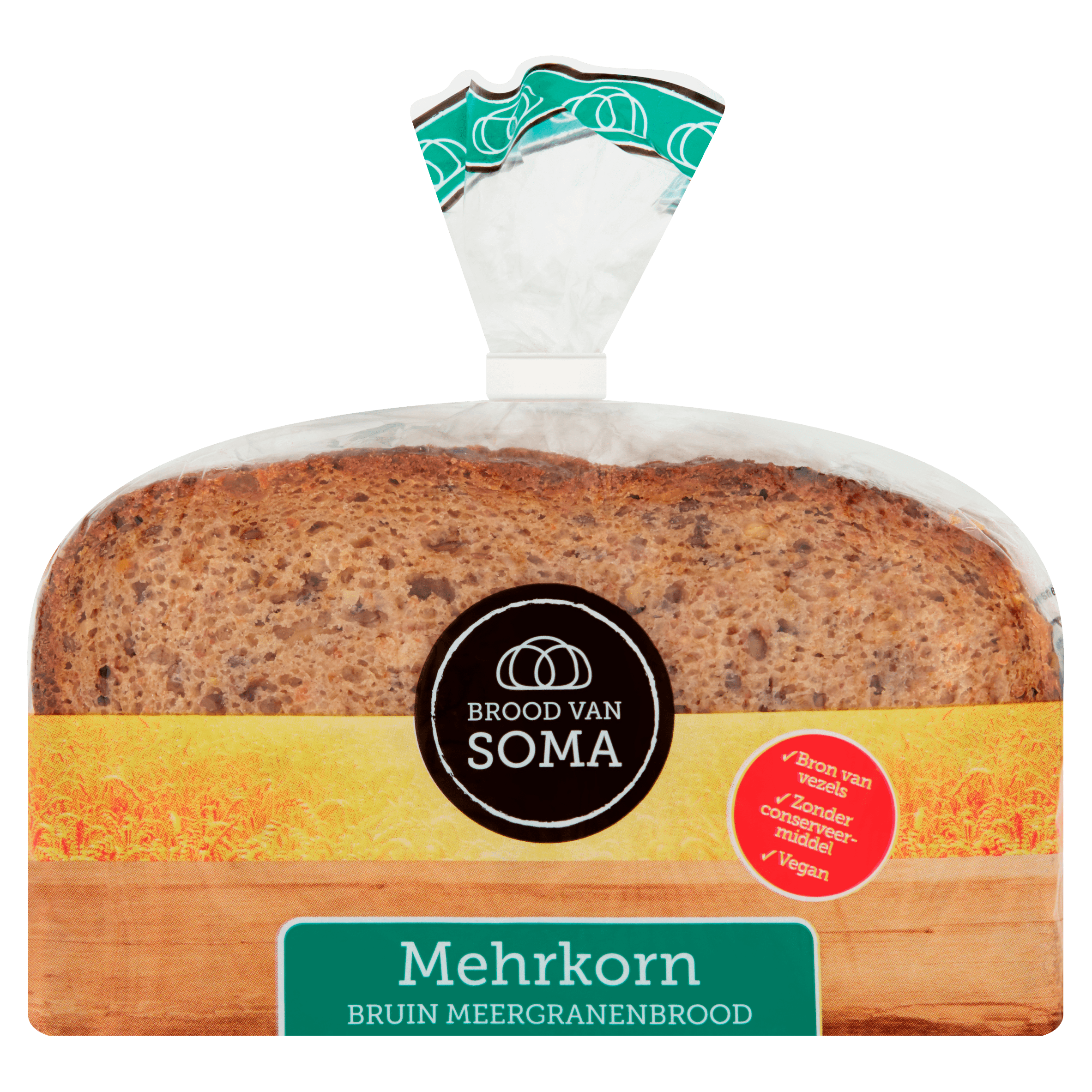 Brood van Soma Mehrkorn bruin meergranenbrood Per Zak 300 g