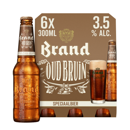 Oud bruin bier fles