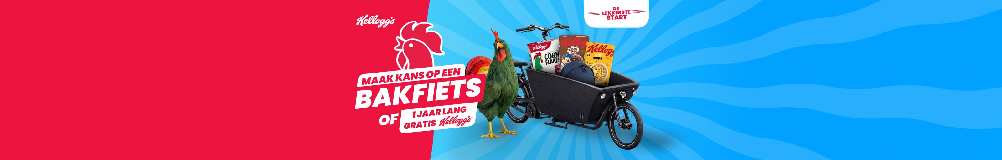 Maak van de Back to School periode de lekkerste start! Koop een deelnemend Kellogg's product bij PLUS en maak kans op een Urban Arrow bakfiets of 1 jaar lang gratis Kellogg's ontbijt.&nbsp;
