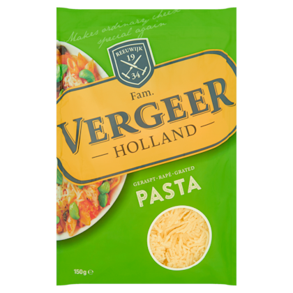 Geraspte kaas pasta