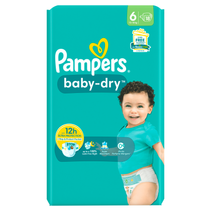 Pamper Baby-Dry maat 6 key size