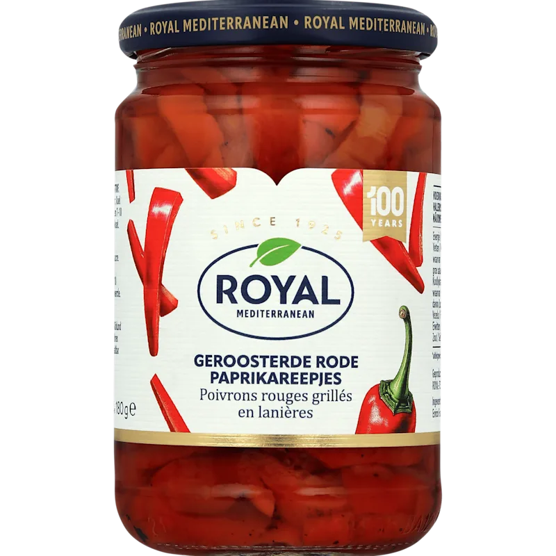 Royal Geroosterde rode paprika strips