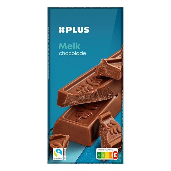 PLUS Chocoladereep melk Fairtrade