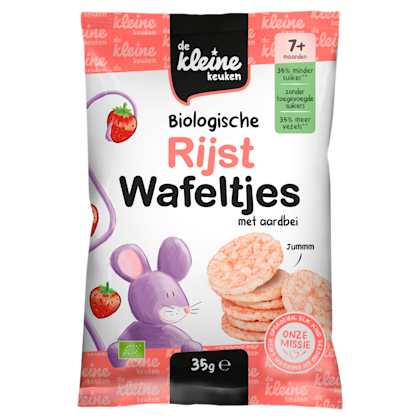 Bio Rijstwafeltjes met aardbei