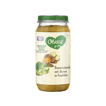 Olvarit 15M16 Broccolischotel quinoa rundvlees