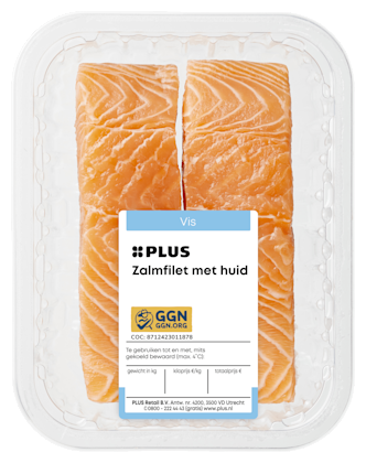Zalmfilet met huid 2st