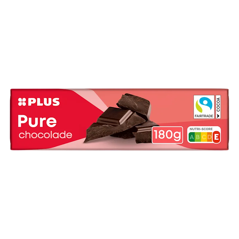 PLUS Chocoladereep puur Fairtrade