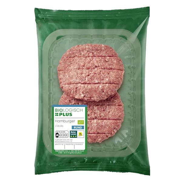 Biologisch PLUS Hamburger 2 stuks