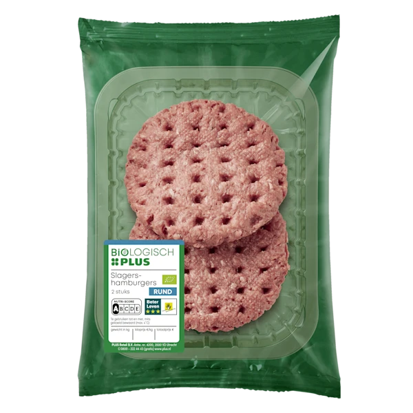 Biologisch PLUS Slagershamburgers 2 stuks