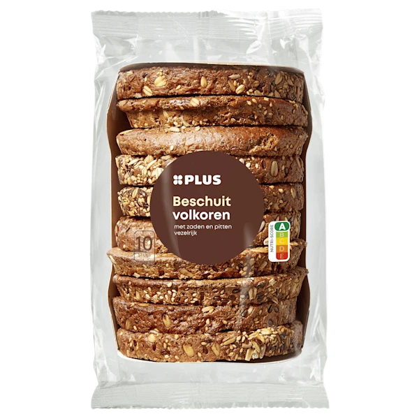 PLUS Beschuit volkoren met zaden