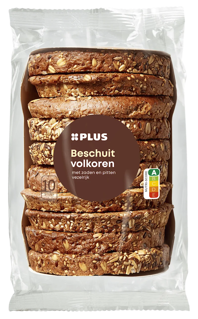 PLUS Beschuit volkoren met zaden