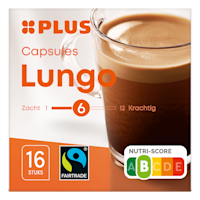 PLUS Koffiecapsules Lungo fairtrade