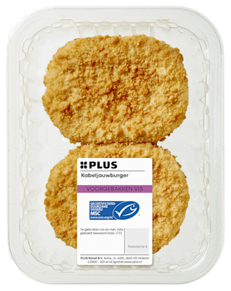 Gebakken kabeljauwburger 200 GR - PLUS