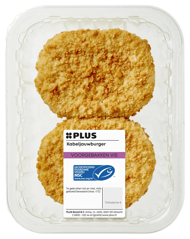 PLUS Gebakken kabeljauwburger 200 GR