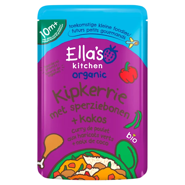 Ella's Kitchen Kipkerrie met sperzieboon + kokos 10m+