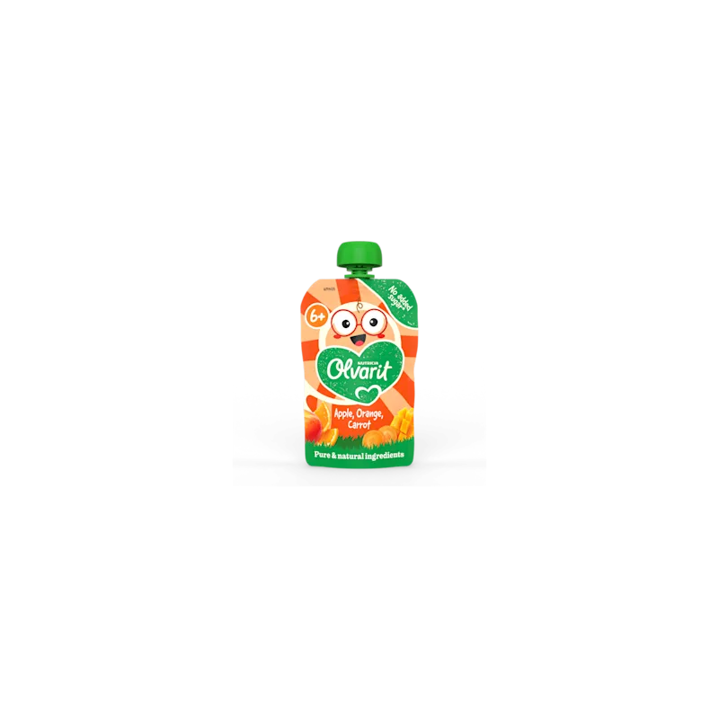 Olvarit 6+ Knijpfruit Appel Sinaasappel Wortel