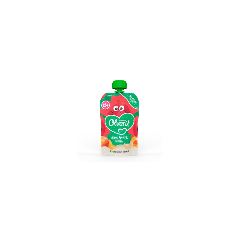 Olvarit 12+ Knijpfruit Appel Abrikoos Cashew