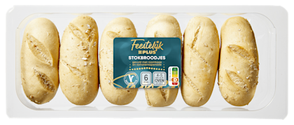 Mini stokbroodje roomkaas tomaat