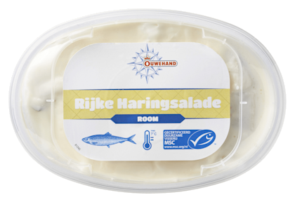 Haringpartjes in roomsaus