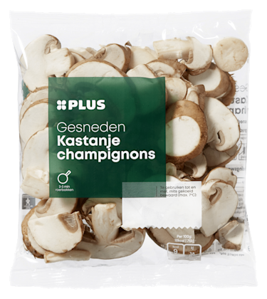 Kastanjechampignons gesneden