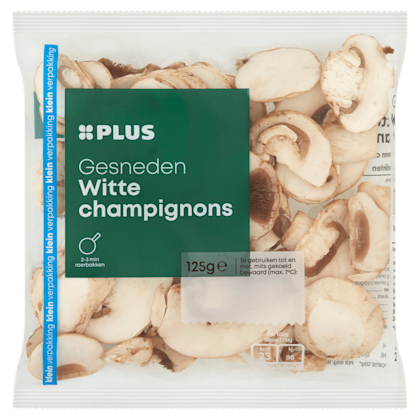 Witte champignons gesneden kvp
