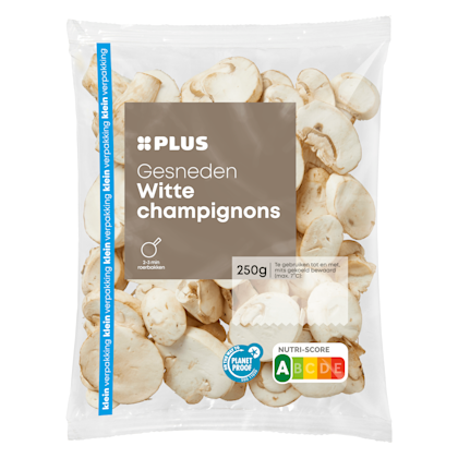 Witte champignons gesneden kvp