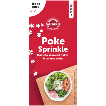 Poke sprinkle crunchy seaweed flakes