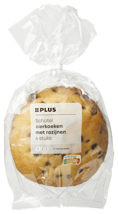 Schotel eierkoeken met rozijnen
