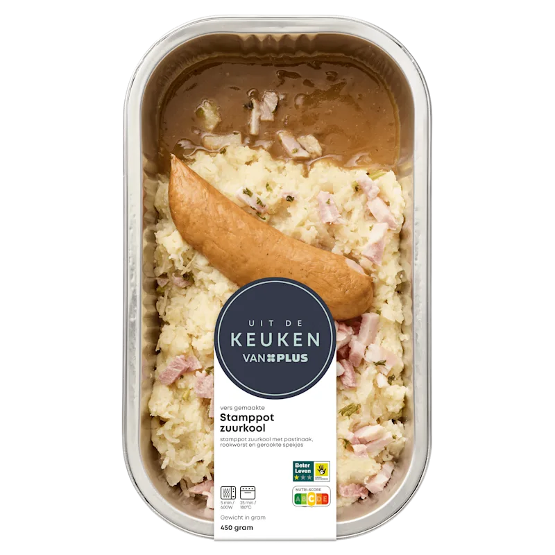 Uit de keuken van PLUS Zuurkool stamppot