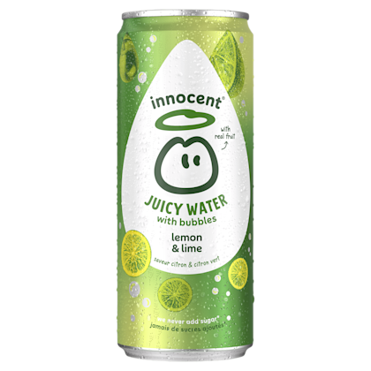 Juicy water with bubbles lemon & lime - PLUS