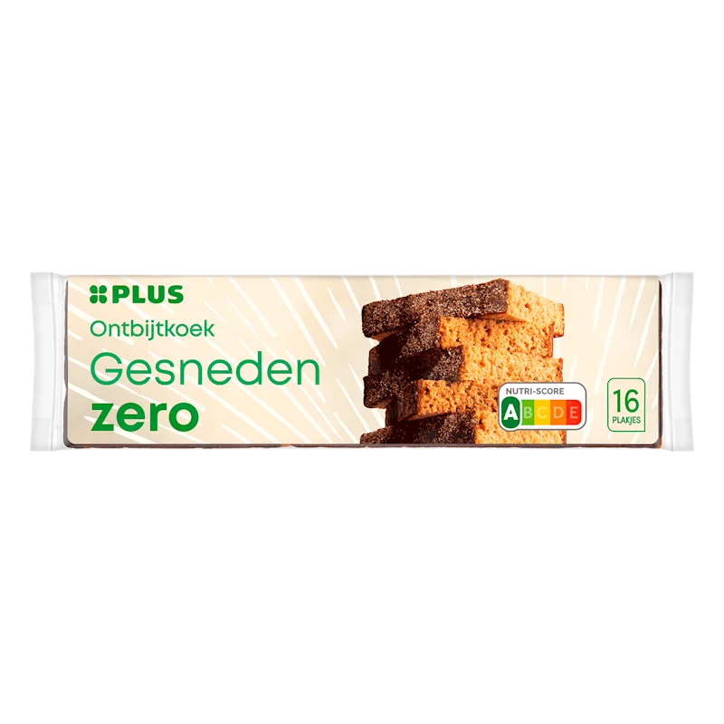 PLUS Ontbijtkoek Zero gesneden