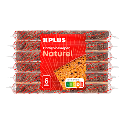 Ontbijtkoekrepen Naturel 6 pack