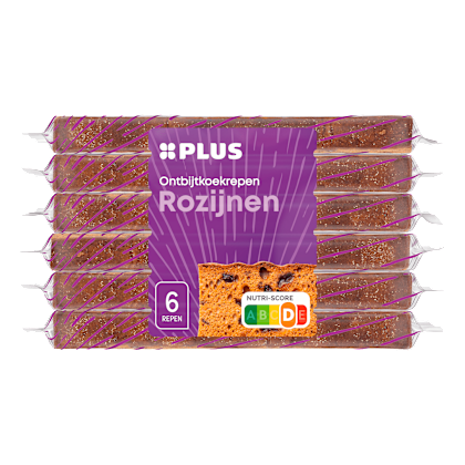 Ontbijtkoekrepen Rozijnen 6 pack