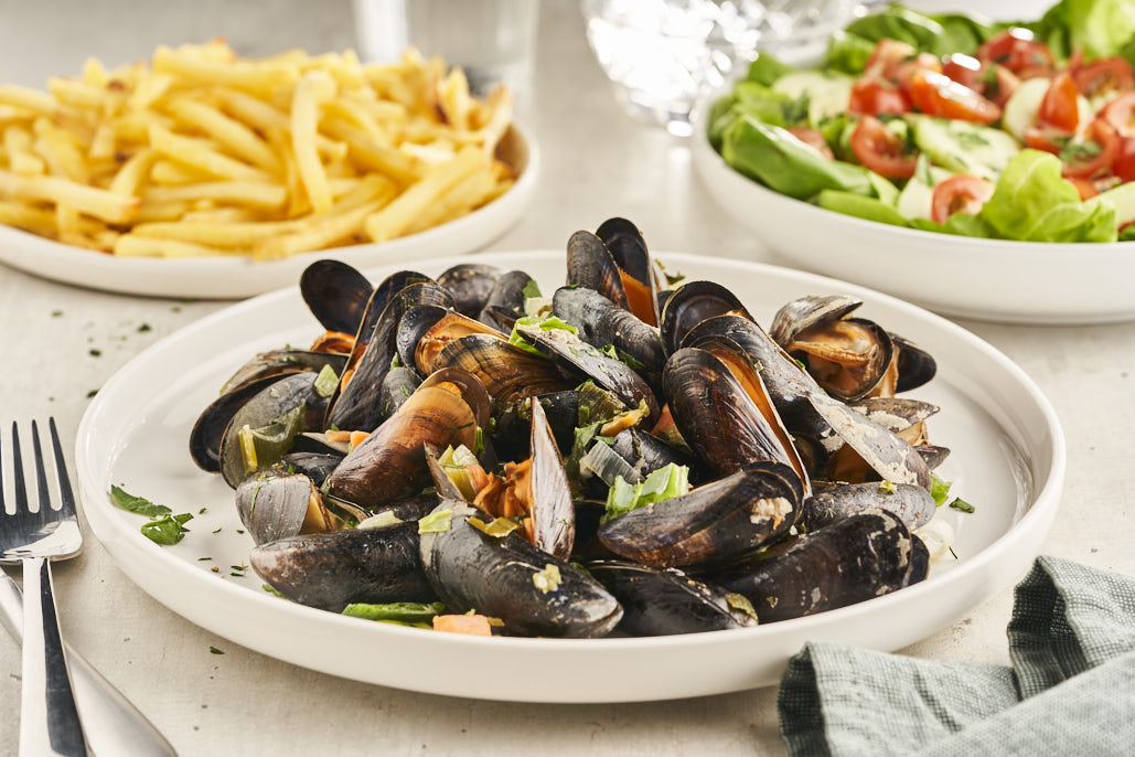 Franse mosselen met friet