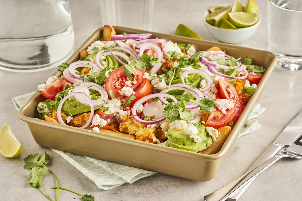 Loaded frites met kip, paprika en avocado