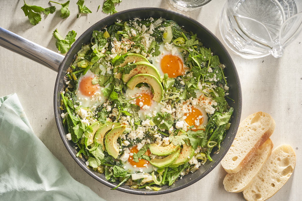 Groene shakshuka met feta
