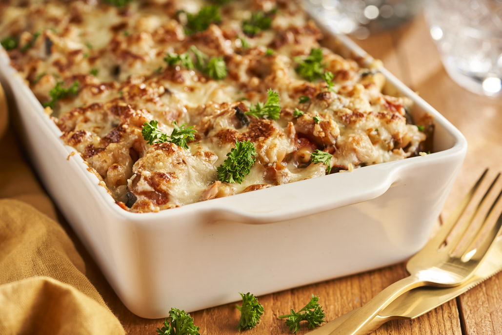 Pastaschotel uit de oven met tonijn