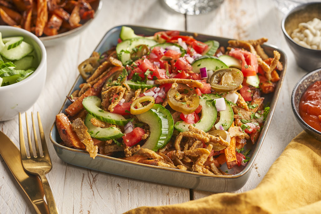 Gezonde kapsalon met vegetarische shoarma