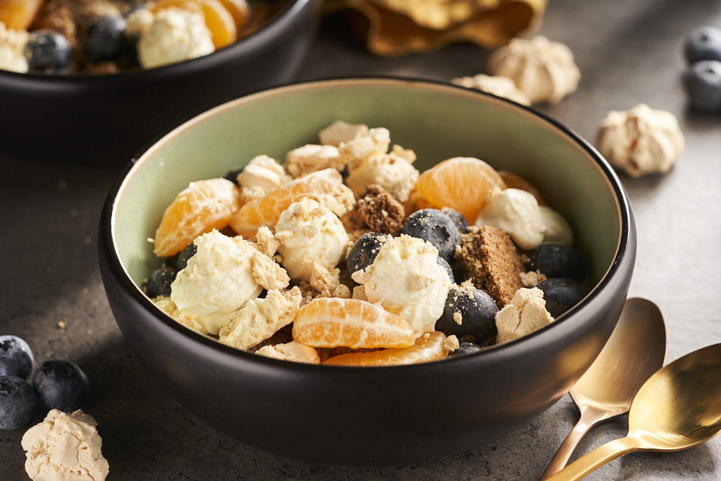 Eton mess met mandarijnen en speculaas